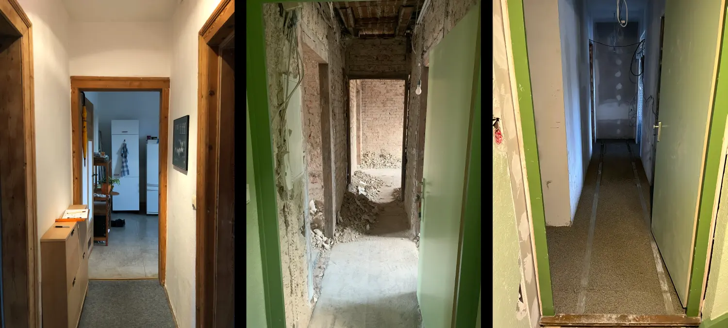 Kernsanierung einer Wohnung und Anbindung an die bestehende Maisonette von Sandra Johnson Architektin & Innenarchitektin