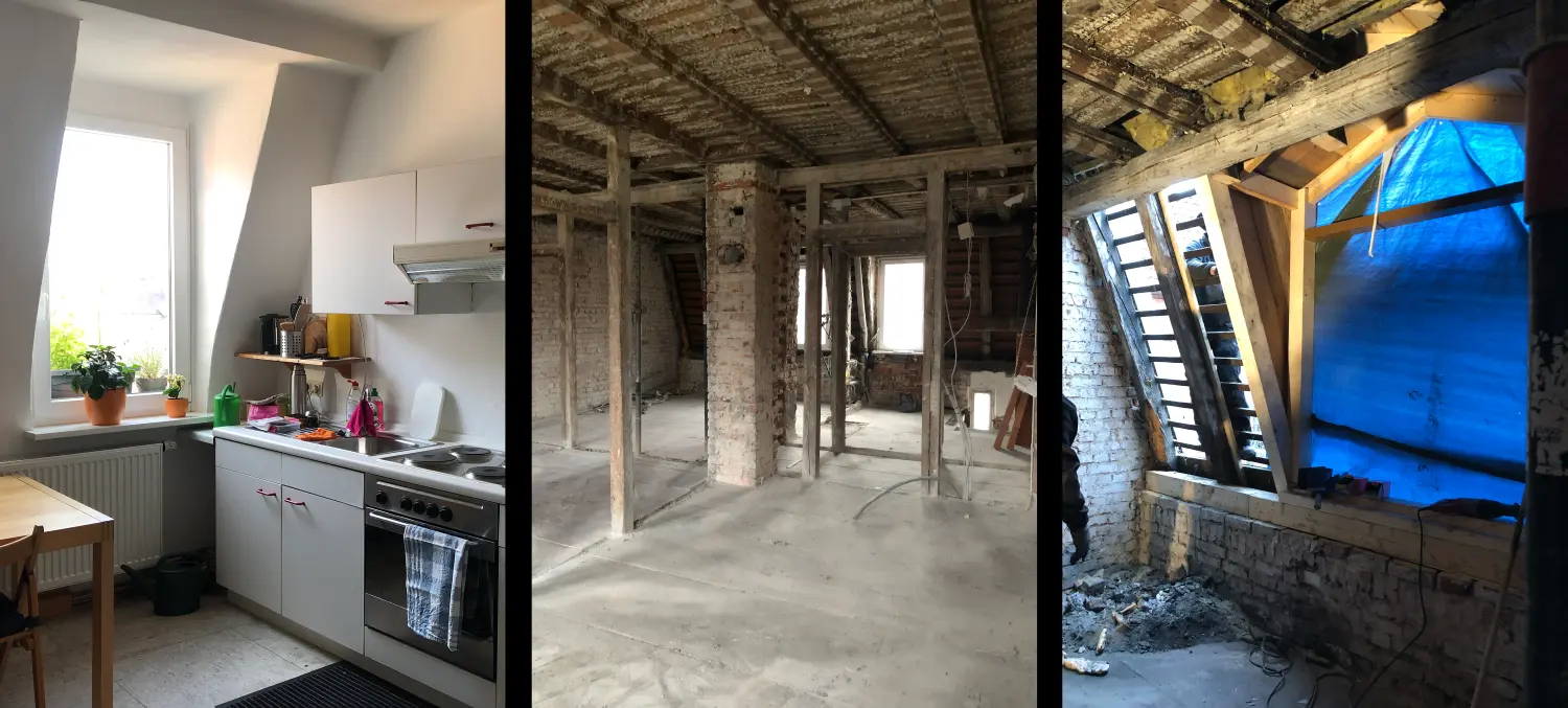 Kernsanierung einer Wohnung und Anbindung an die bestehende Maisonette von Sandra Johnson Architektin & Innenarchitektin
