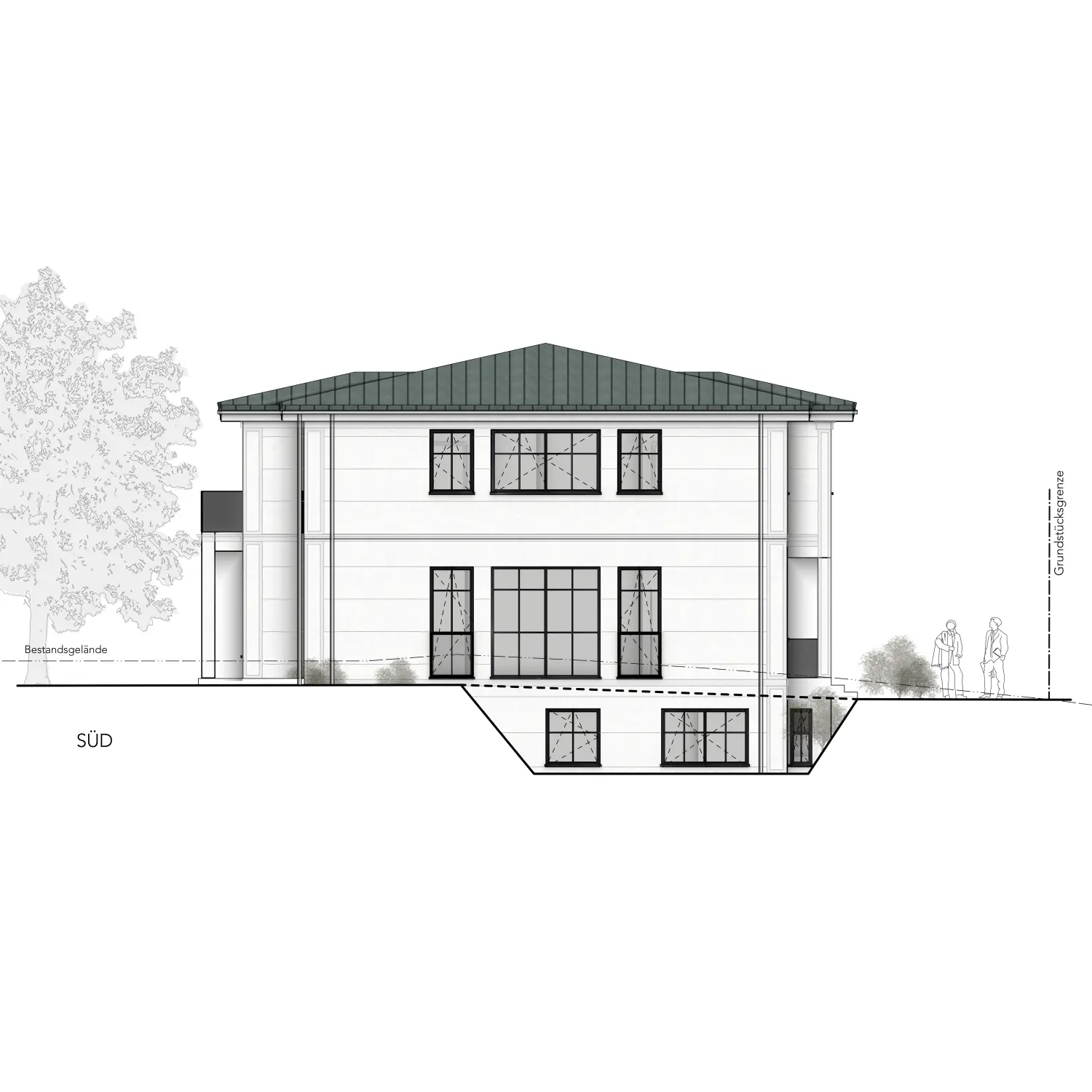 Stadtvilla im Stil der Neoklassizistischen Moderne von Sandra Johnson Architektin & Innenarchitektin