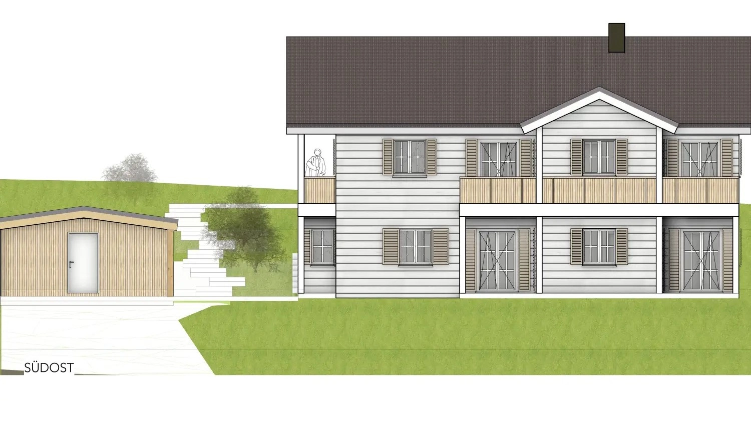 modernes Landhaus in Hanglage von Sandra Johnson Architektin & Innenarchitektin