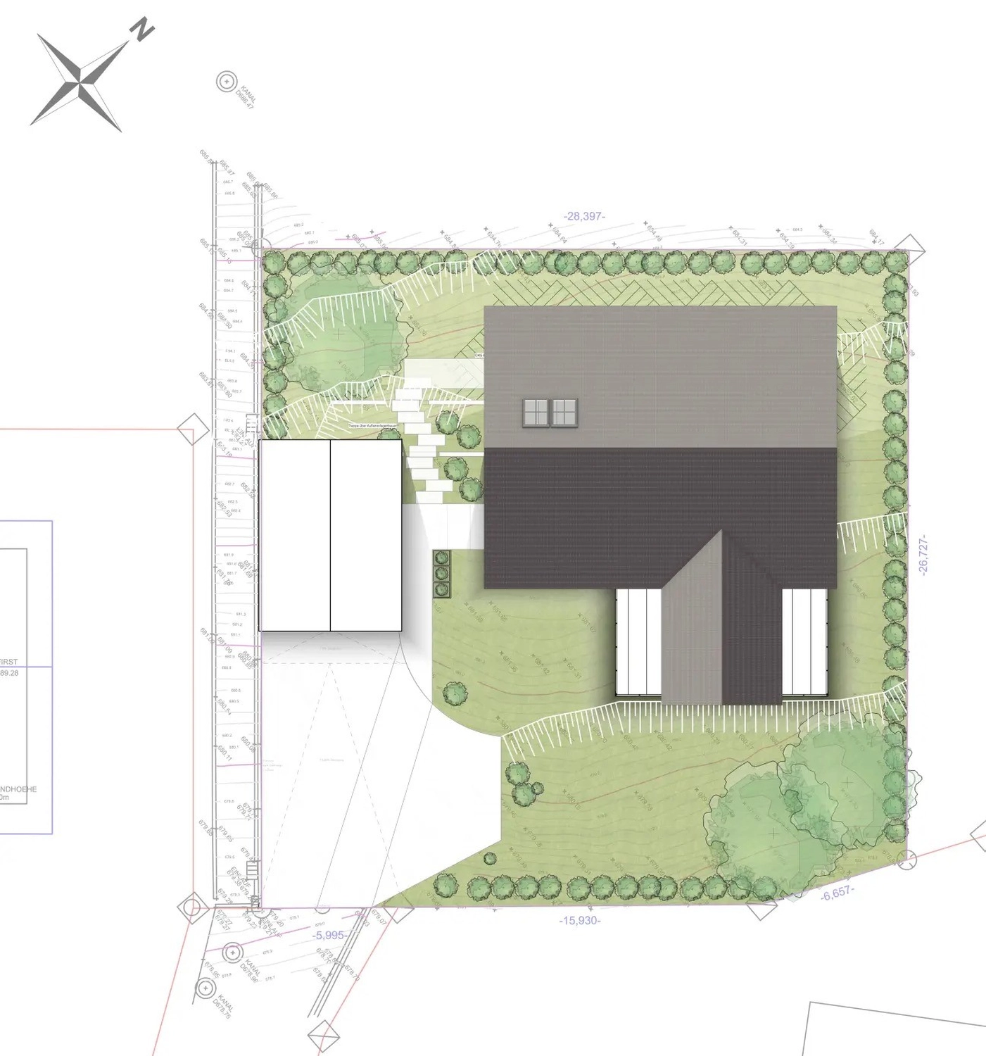 modernes Landhaus in Hanglage von Sandra Johnson Architektin & Innenarchitektin