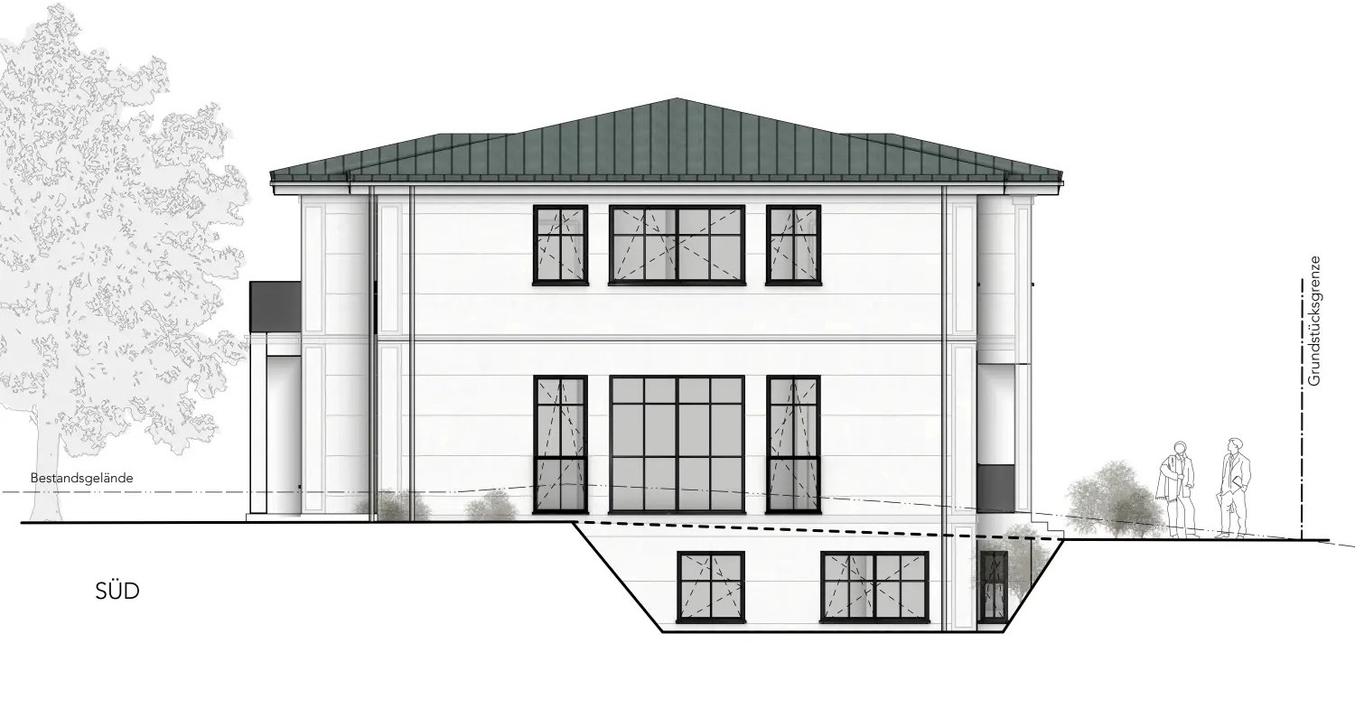 Stadtvilla im Stil der Neoklassizistischen Moderne von Sandra Johnson Architektin & Innenarchitektin