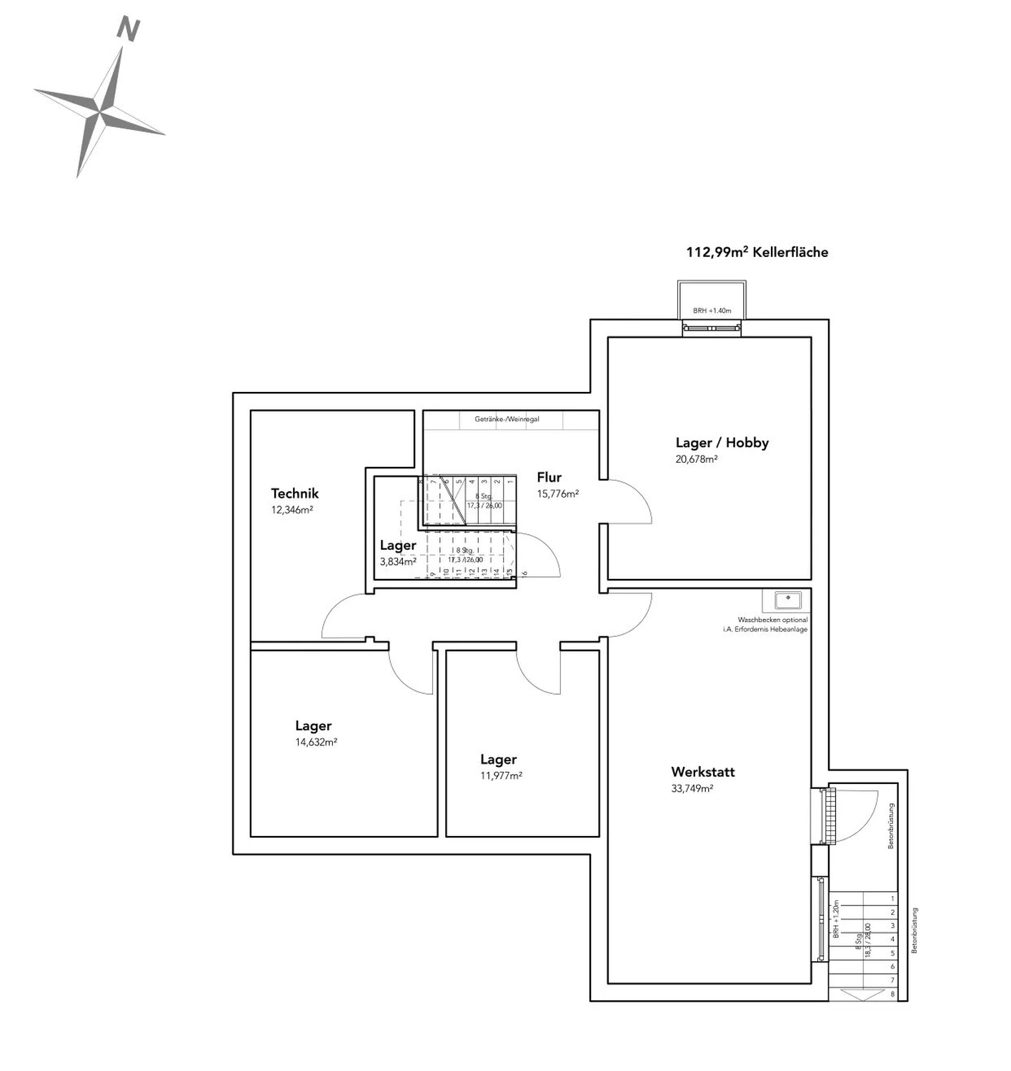 Modernes Hofhaus mit Naturstein von Sandra Johnson Architektin & Innenarchitektin