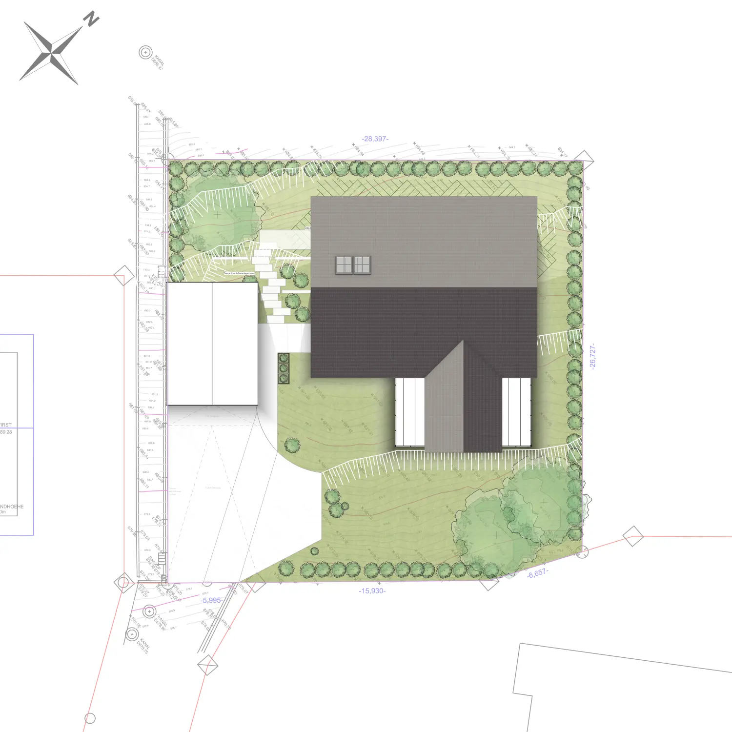 modernes Landhaus in Hanglage von Sandra Johnson Architektin & Innenarchitektin