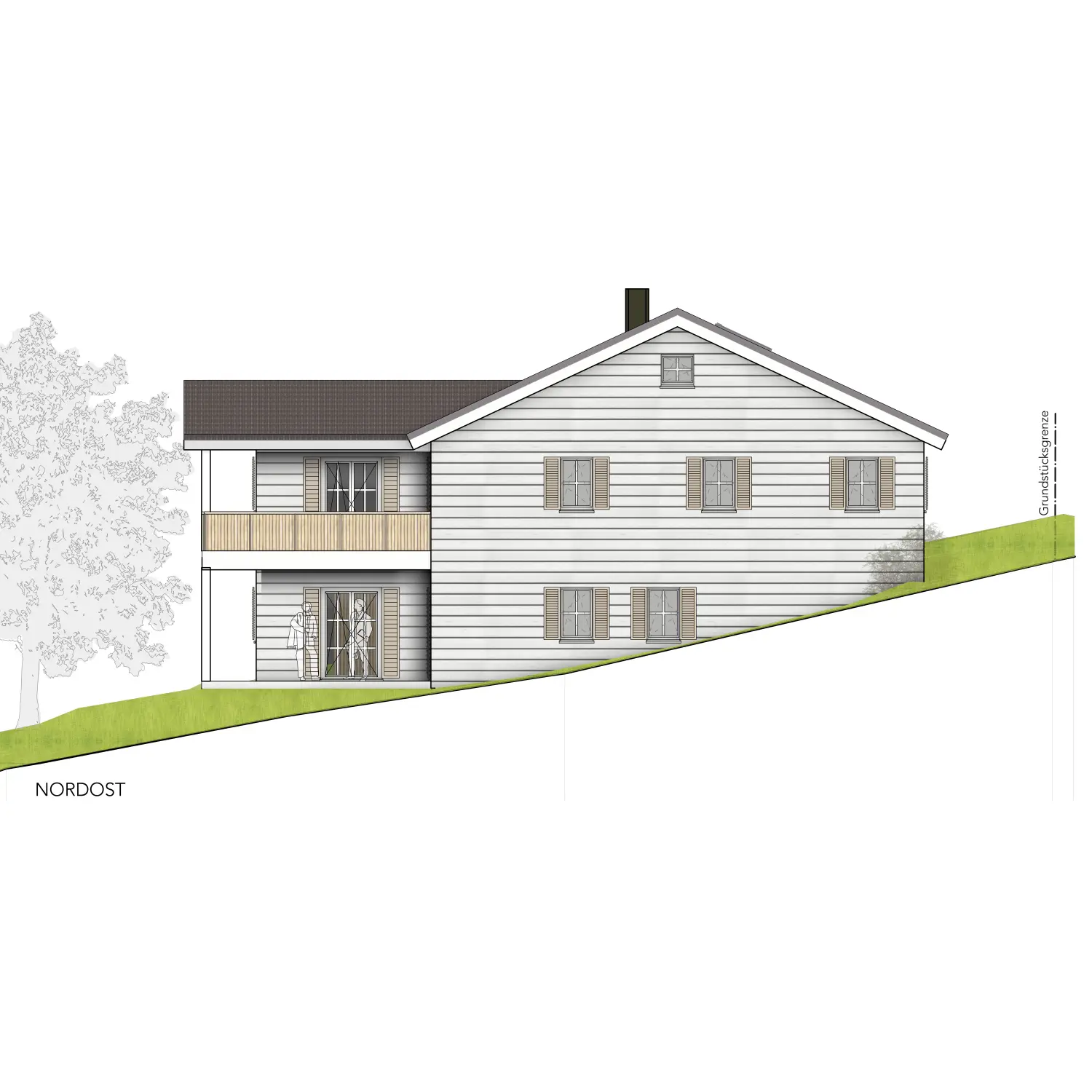 modernes Landhaus in Hanglage von Sandra Johnson Architektin & Innenarchitektin